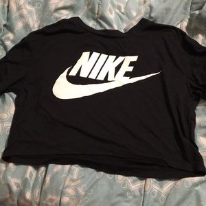 Black nike crop top